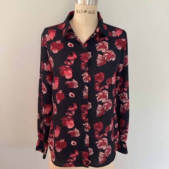 Banana Republic Classic Fit Floral Long Sleeve Shirt Size Small - Picture 3 of 11